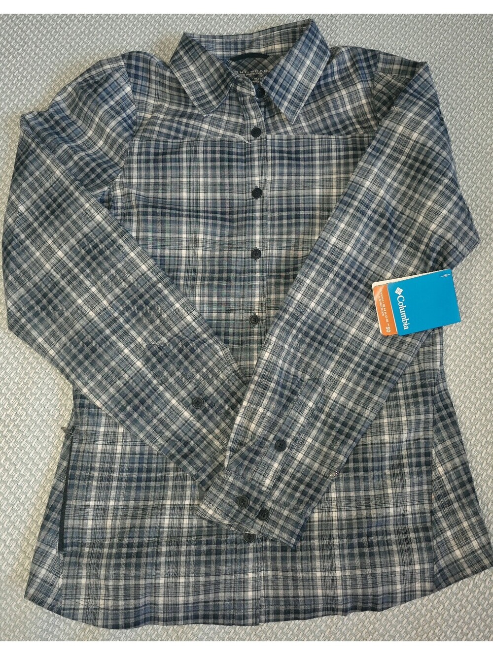Columbia Women's long sleeve plaid shirt sz MED NWT
